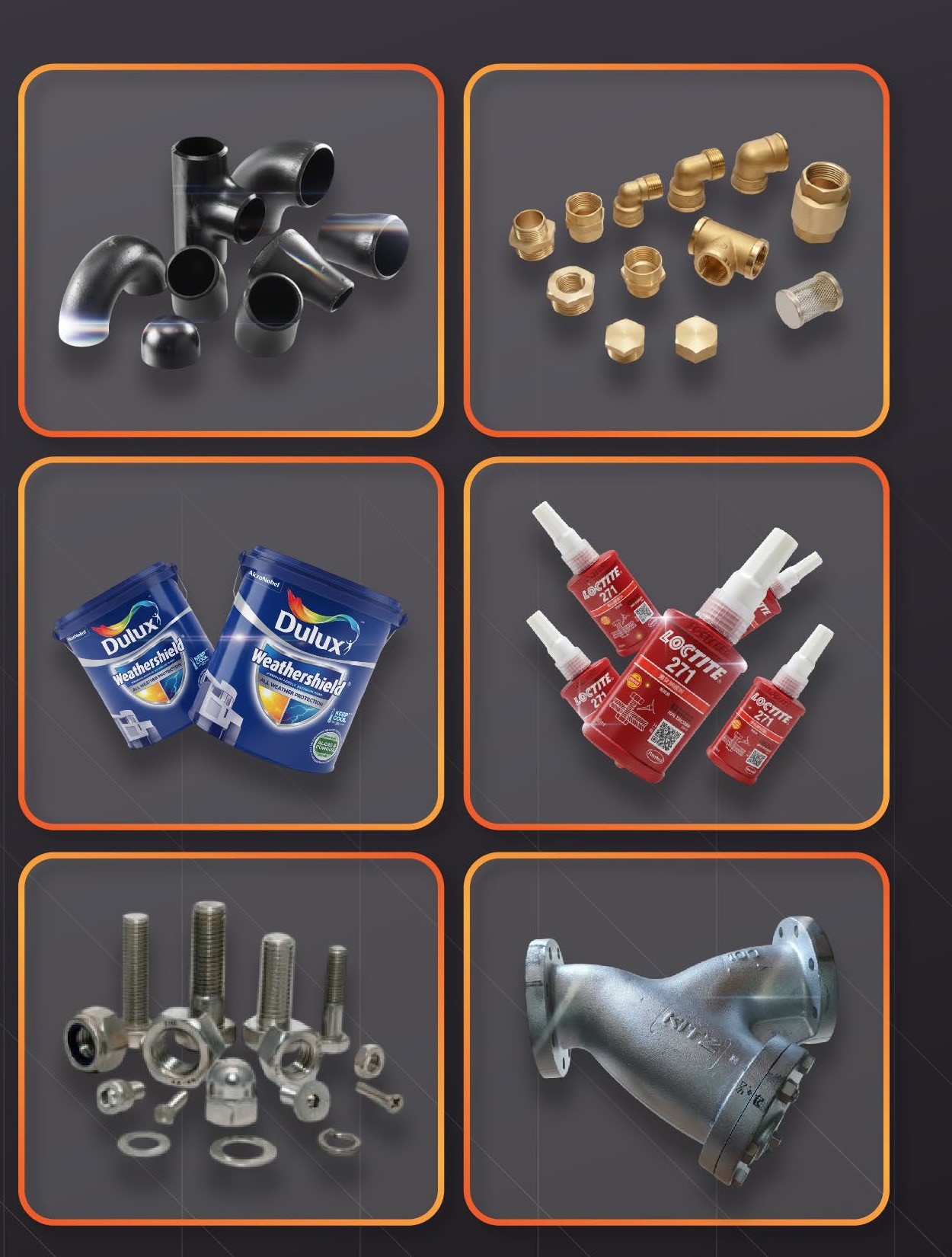 Berbagai material dan produk teknis industri